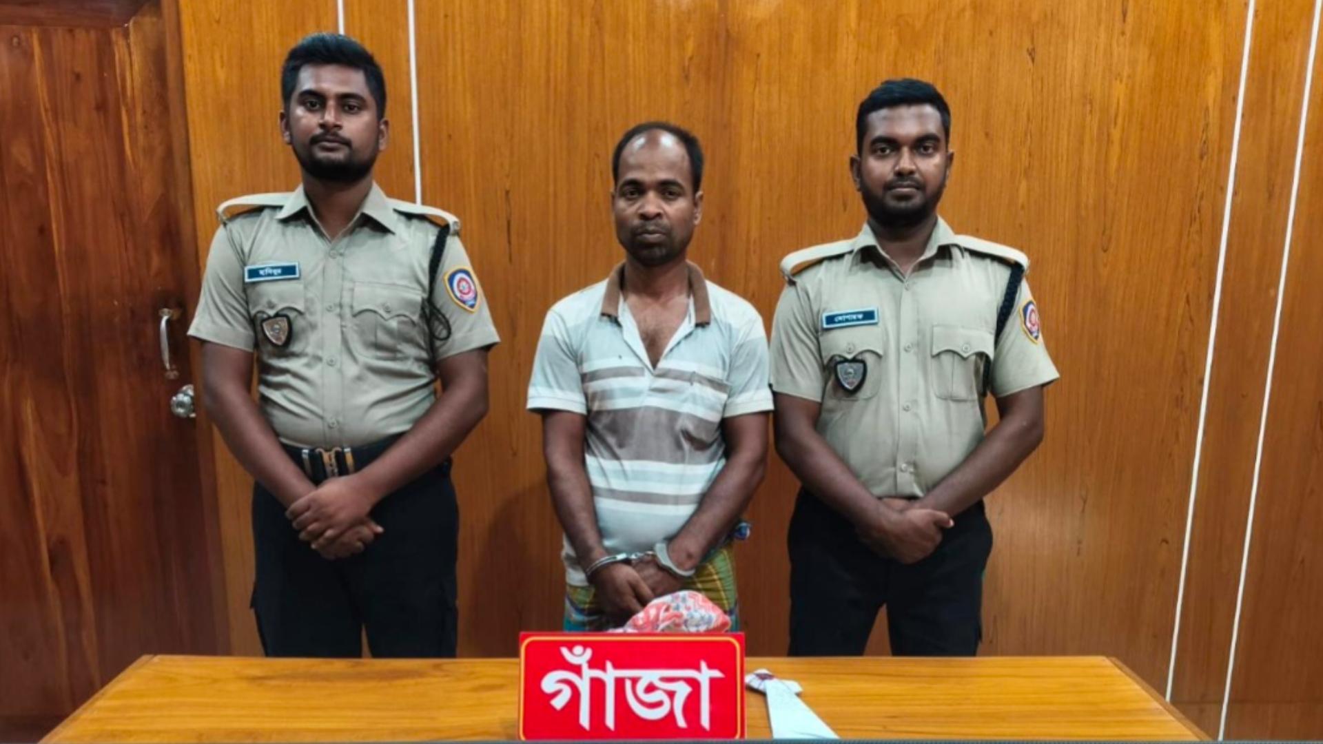 চাঁপাইনবাবগঞ্জ গোমস্তাপুরে ডিএনসির অভিযানে গাঁজাসহ আটক ১